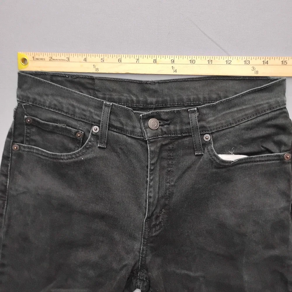Levis 511 Slim Fit Jeans Mens 31x32 Faded Black Dark Grey Denim